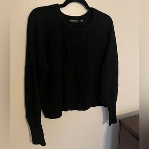 Drop shoulder cropped sweater